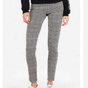 High waisted plaid leggings